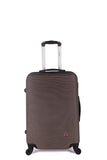 InUSA ROYAL Hardside Spinner Luggage with Ergonomic Handles | Spacious Travel Suitcase with Four Spinner Wheels and Studs | 24 Inch Medium Hardside Spinner Luggage | Brown