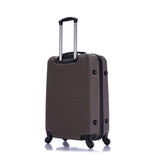 InUSA ROYAL Hardside Spinner Luggage with Ergonomic Handles | Spacious Travel Suitcase with Four Spinner Wheels and Studs | 24 Inch Medium Hardside Spinner Luggage | Brown