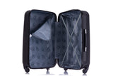 InUSA ROYAL Hardside Spinner Luggage with Ergonomic Handles | Spacious Travel Suitcase with Four Spinner Wheels and Studs | 28 Inch Large Hardside Spinner Luggage | Black