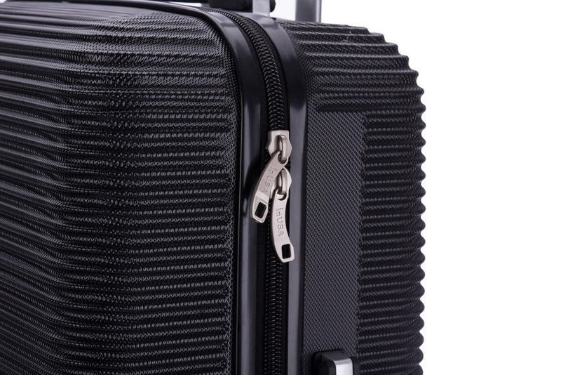 InUSA ROYAL Hardside Spinner Luggage with Ergonomic Handles | Spacious Travel Suitcase with Four Spinner Wheels and Studs | 28 Inch Large Hardside Spinner Luggage | Black