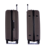 InUSA ROYAL Hardside Spinner Luggage with Ergonomic Handles | Spacious Travel Suitcase with Four Spinner Wheels and Studs | 28 Inch Large Hardside Spinner Luggage | Brown