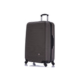 InUSA Royal Large Plastic 4 - Wheel Spinner Luggage, Brown (IUROY00L - BRO)