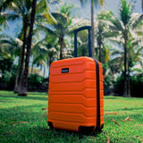 InUSA TREND Luggage with Spinner Wheels | Durable Lightweight Hardshell Suitcase, Travel bag with Handle and Trolley, 20 - Inch Carry On Small Luggage | Orange