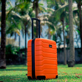 InUSA TREND Luggage with Spinner Wheels | Durable Lightweight Hardshell Suitcase, Travel bag with Handle and Trolley, 20 - Inch Carry On Small Luggage | Orange
