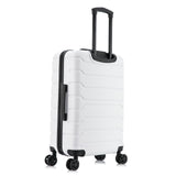 InUSA TREND Luggage with Spinner Wheels | Durable lightweight Hardside Suitcase, Travel bag with Handle and Trolley, 24 - Inch Medium Checked luggage | White
