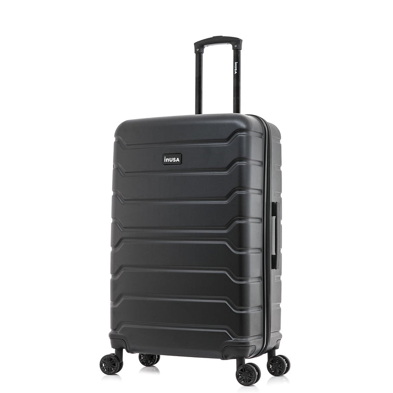 InUSA TREND Luggage with Spinner Wheels | Durable Lightweight Hardside Suitcase, Travel bag with Handle and Trolley, 28 - Inch Large Checked luggage | Black
