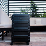 InUSA TREND Luggage with Spinner Wheels | Durable Lightweight Hardside Suitcase, Travel bag with Handle and Trolley, 28 - Inch Large Checked luggage | Black