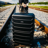 InUSA TREND Luggage with Spinner Wheels | Durable Lightweight Hardside Suitcase, Travel bag with Handle and Trolley, 28 - Inch Large Checked luggage | Black