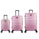 InUSA Trend Plastic 3 - Piece Luggage Set, Rose Gold (IUTRESML - ROS)