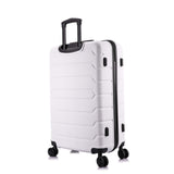 InUSA Trend Plastic 3 - Piece Luggage Set, White (IUTRESML - WHI)