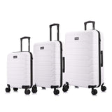 InUSA Trend Plastic 3 - Piece Luggage Set, White (IUTRESML - WHI)