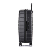 InUSA Trend Plastic 4 - Wheel Spinner Luggage, Black (IUTRE00L - BLK)