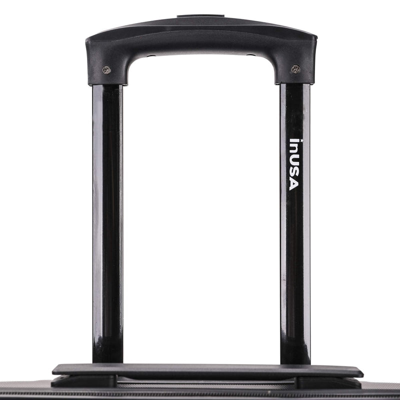 InUSA Trend Plastic 4 - Wheel Spinner Luggage, Black (IUTRE00L - BLK)