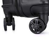 InUSA Trend Plastic 4 - Wheel Spinner Luggage, Black (IUTRE00L - BLK)