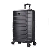 InUSA Trend Plastic 4 - Wheel Spinner Luggage, Black (IUTRE00L - BLK)