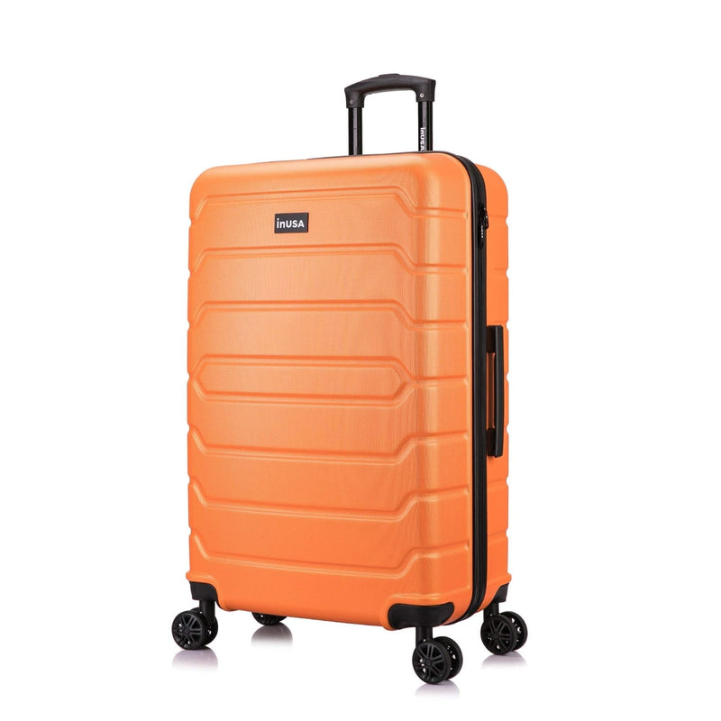 InUSA Trend Plastic 4 - Wheel Spinner Luggage, Orange (IUTRE00L - ORA)
