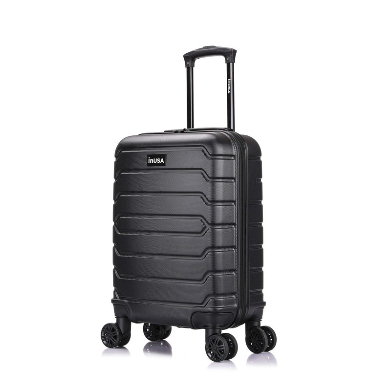 InUSA Trend Plastic Carry - On Luggage, Black (IUTRE00S - BLK)