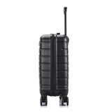InUSA Trend Plastic Carry - On Luggage, Black (IUTRE00S - BLK)