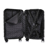InUSA Trend Plastic Carry - On Luggage, Black (IUTRE00S - BLK)
