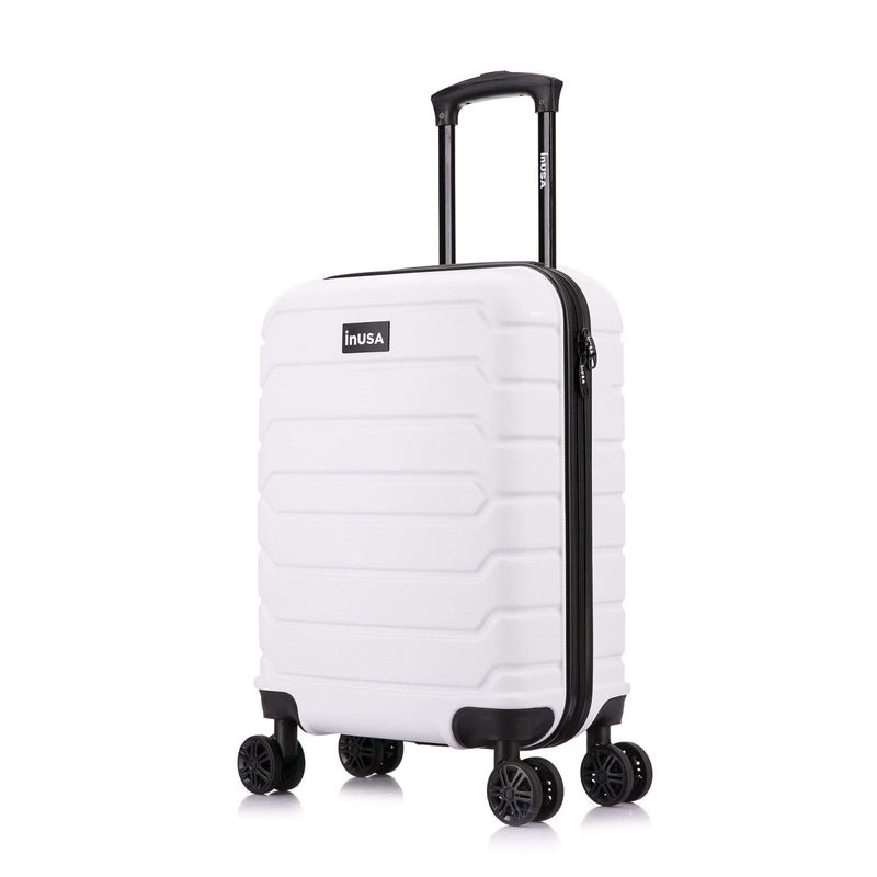 InUSA Trend Plastic Carry - On Luggage, White (IUTRE00S - WHI)