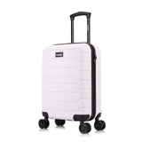 InUSA Trend Plastic Carry-On Luggage, White (IUTRE00S-WHI)