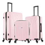 InUSA VASTY Luggage with Spinner Wheels | Durable Lightweight Hardshell SuitcaseTravel Sets with Handle and Trolley | (20in 24in 28in) 3 Piece Luggage Set | Pink
