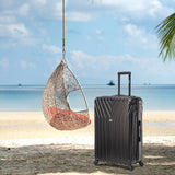InUSA VASTY Luggage with Spinner Wheels | Durable Lightweight Hardside Suitcase, Travel Bag with Handle and Trolley, 28 - Inch Large Checked Luggage | Black