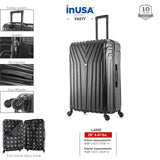 InUSA VASTY Luggage with Spinner Wheels | Durable Lightweight Hardside Suitcase, Travel Bag with Handle and Trolley, 28 - Inch Large Checked Luggage | Black
