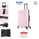 InUSA VASTY Luggage with Spinner Wheels | Durable Lightweight Hardside Suitcase, Travel Bag with Handle and Trolley, 28 - Inch Large Checked Luggage | Pink