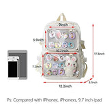 irLocy Kawaii Backpack Cute Ita Bag Large School Pink Ita Backpack for Pin Display Women Girl (Black)