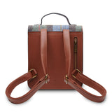Islander HarrisTweed The Calton Backpack, Chestnut Blue Tartan