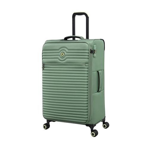 It Luggage Circulator 28" Softside Checked 8 Wheel Expandable Spinner, Hedge Green