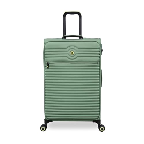 It Luggage Circulator 28" Softside Checked 8 Wheel Expandable Spinner, Hedge Green