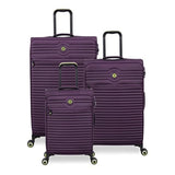 It Luggage Circulator 3 Piece Softside 8 Wheel Expandable Spinner Luggage Set, Italian Plum