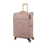 It Luggage Glimmering 28" Softside Checked 8 Wheel Expandable Spinner, Mink Gold