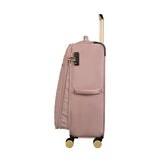 It Luggage Glimmering 3 Piece Softside 8 Wheel Expandable Spinner Luggage Set, Mink Gold