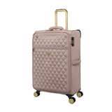 It Luggage Glimmering 3 Piece Softside 8 Wheel Expandable Spinner Luggage Set, Mink Gold
