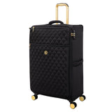 It Luggage Glimmering 32" Softside Checked 8 Wheel Expandable Spinner, Black