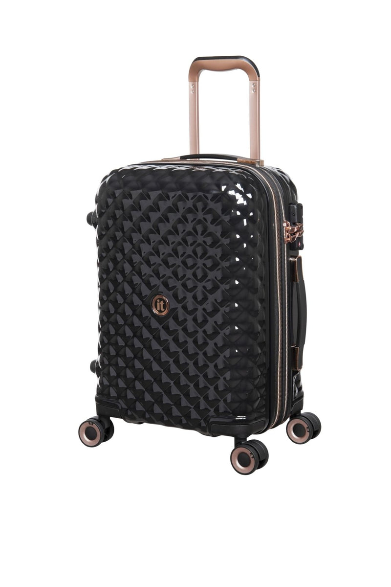 It Luggage Glitzy 21" Hardside Carry - On 8 Wheel Expandable Spinner, Black