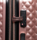 It Luggage Glitzy 27" Hardside Checked 8 Wheel Expandable Spinner, Metallic Rose Gold