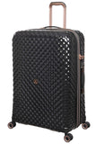 It Luggage Glitzy 31" Hardside Checked 8 Wheel Expandable Spinner, Black