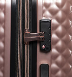 It Luggage Glitzy 31" Hardside Checked 8 Wheel Expandable Spinner, Metallic Rose Gold