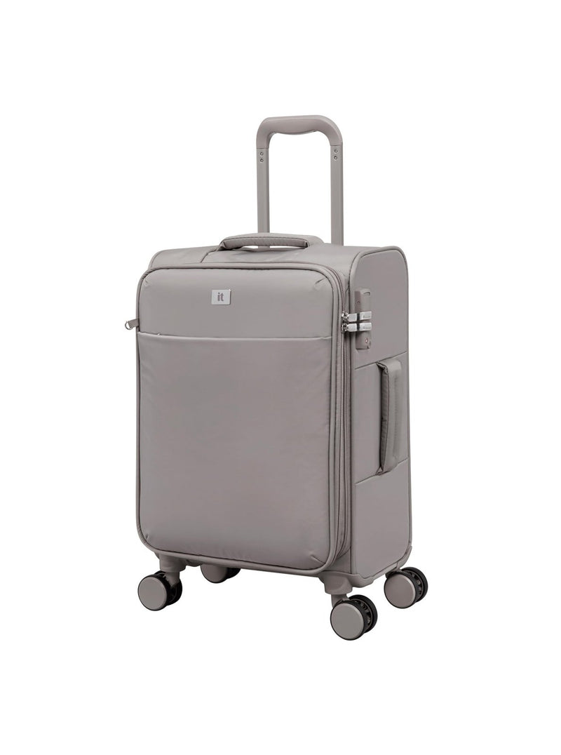 It Luggage Lustrous Luxe 22" Softside Carry - On 8 Wheel Spinner, Moon Rock