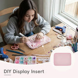Ita Bag with DIY Accessory Kit - Clear Window Y2K Kawaii Lace Crossbody Bag with Display Insert for Pins & Button Badges, Perfect for Anime & Con Fans (Pink)