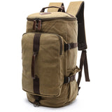 IT'SCARL Large backpack for men,Travel backpack,Carry on, Canvas big bag,Work back pack(khaki)