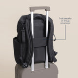Itzy Ritzy Belong Bucket Backpack – Lightweight Diaper Bag Backpack Featuring 16 Pockets, Bucket Top Opening, Stroller Straps & Changing Pad – Organized and Stylish Everyday Family Backpack (Black)