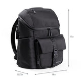 Itzy Ritzy Belong Bucket Backpack – Lightweight Diaper Bag Backpack Featuring 16 Pockets, Bucket Top Opening, Stroller Straps & Changing Pad – Organized and Stylish Everyday Family Backpack (Black)