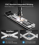 ivoler Laptop Stand, Laptop Holder Riser Computer Tablet Stand, 6 Angles Adjustable Aluminum Ergonomic Foldable Portable Desktop Holder Compatible with 10 - 15.6” MacBook,iPad, HP, Dell, Lenovo Silver