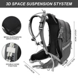 IX INOXTO 20L Hydration Backpack, Waterproof Hiking Internal Frame Backpacks with 2L Hydration Water Bladder and Rain Cover for Men, Lightweight Travel Daypack for Cycling,Camping,Ski (grey)