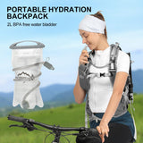 IX INOXTO 20L Hydration Backpack, Waterproof Hiking Internal Frame Backpacks with 2L Hydration Water Bladder and Rain Cover for Men, Lightweight Travel Daypack for Cycling,Camping,Ski (grey)